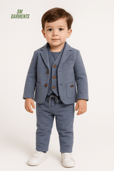 BLUE SEVEN Boys 3Piece Grey Suit Set - Smgarment's